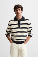 JACQUARD STRIPED KNIT POLO