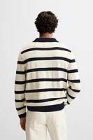 JACQUARD STRIPED KNIT POLO