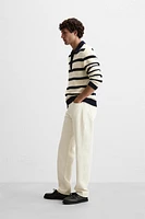 JACQUARD STRIPED KNIT POLO