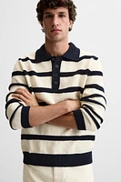 JACQUARD STRIPED KNIT POLO