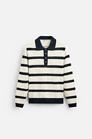 JACQUARD STRIPED KNIT POLO