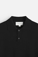 MERINO WOOL KNIT POLO SHIRT