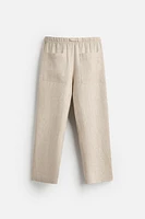 100% LINEN JOGGER WAIST PANTS