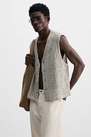 STRUCTURED OPENWORK VEST