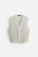 STRUCTURED OPENWORK VEST