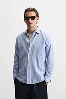 COTTON - LINEN STRIPED SHIRT