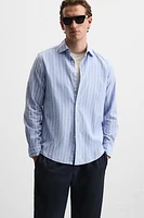 COTTON - LINEN STRIPED SHIRT