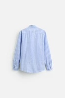 COTTON - LINEN STRIPED SHIRT