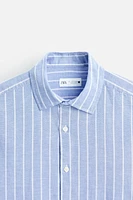 COTTON - LINEN STRIPED SHIRT