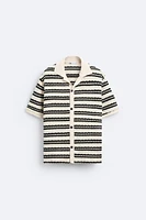 STRUCTURED STRIPED CARDIGAN