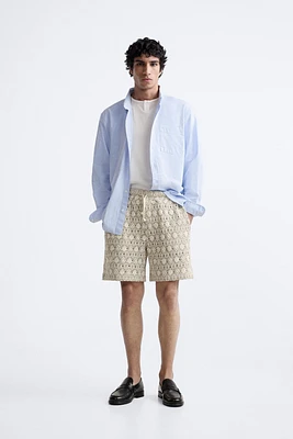 GEOMETRIC JACQUARD SHORTS