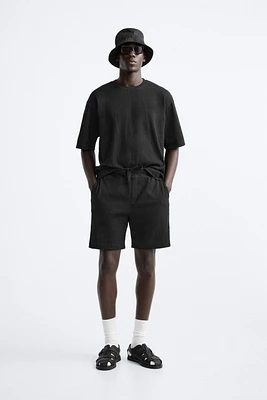 TEXTURED JACQUARD SHORTS