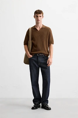 TEXTURED KNIT POLO