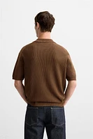 TEXTURED KNIT POLO