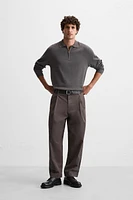 QUARTER ZIP KNIT POLO