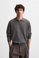 QUARTER ZIP KNIT POLO