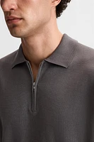 QUARTER ZIP KNIT POLO