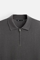 QUARTER ZIP KNIT POLO