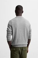 WOOL - CASHMERE KNIT POLO SHIRT