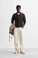 WOOL - CASHMERE LIGHTWEIGHT KNIT POLO