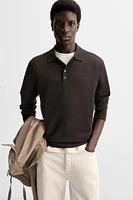 WOOL - CASHMERE LIGHTWEIGHT KNIT POLO