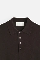 WOOL - CASHMERE LIGHTWEIGHT KNIT POLO