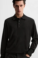 WOOL - CASHMERE LIGHTWEIGHT KNIT POLO