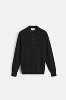 WOOL - CASHMERE LIGHTWEIGHT KNIT POLO