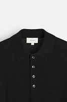 WOOL - CASHMERE LIGHTWEIGHT KNIT POLO