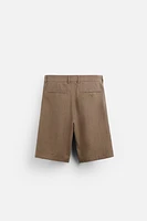 PLEATED WRINKLE LOOK SHORTS