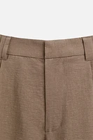 PLEATED WRINKLE LOOK SHORTS