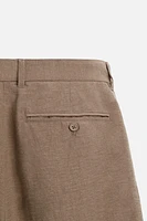 PLEATED WRINKLE LOOK SHORTS