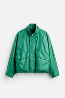 WAXED EFFECT TECHNICAL JACKET