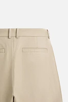 PLEATED STRAIGHT FIT PANTS