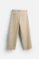 PLEATED STRAIGHT FIT PANTS