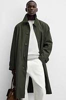 RELAXED FIT TECHNICAL TRENCH COAT