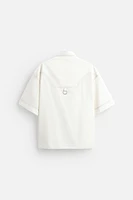 COTTON - LYOCELL TOPSTITCHING SHIRT