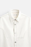 COTTON - LYOCELL TOPSTITCHING SHIRT