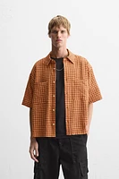 CHECKERED SEERSUCKER SHIRT