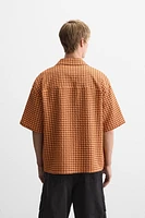 CHECKERED SEERSUCKER SHIRT