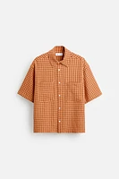 CHECKERED SEERSUCKER SHIRT