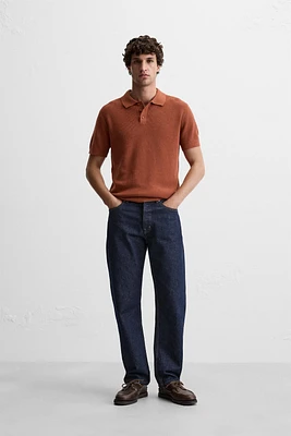 TEXTURED KNIT POLO