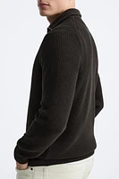 ZIP COLLAR SWEATER