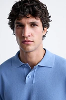 TEXTURED KNIT POLO