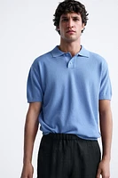 TEXTURED KNIT POLO