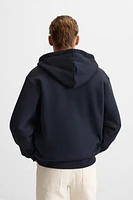 HOODED SWEATSHIRT WITH ZIP