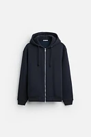 HOODED SWEATSHIRT WITH ZIP