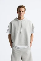 BOXY FIT HOODED SWEATSHIRT