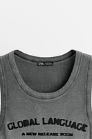 TANK TOP WITH TEXT