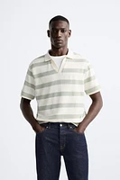 TEXTURED STRIPED POLO